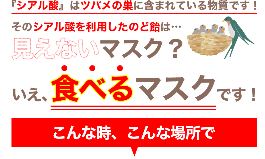 見えないマスク？いえ、食べるマスクです！